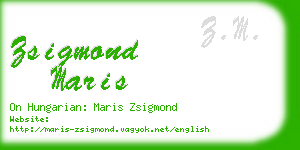 zsigmond maris business card